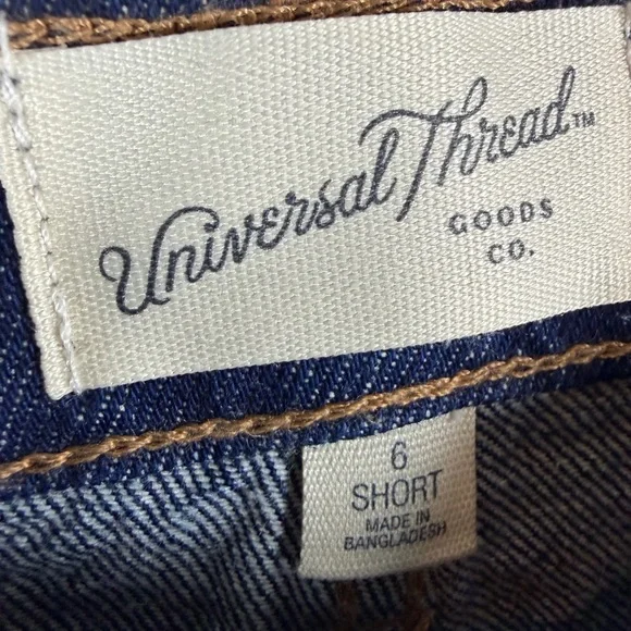 Women High-Rise Easy Barrel Ankle Jeans Universal Thread Rinse Dark Wash 2 & 6S - Picture 8 of 13